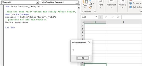 Excel VBA InStr Function Tutorial And Example
