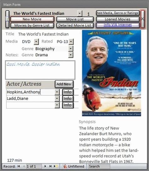 Music And Movies Collection Template MS Access Templates