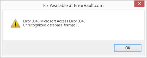 How To Fix Error Microsoft Access Error