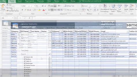 Contact List Template In Excel FREE To Download Easy