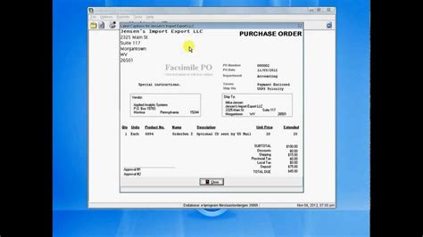 Purchase Order Database Templates YouTube