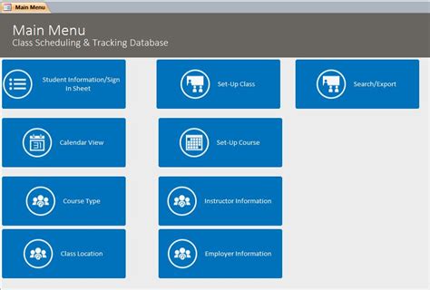Class Student Database Template Class Tracking Software