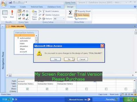 Ms Access How To Create Accounting Program Lesson