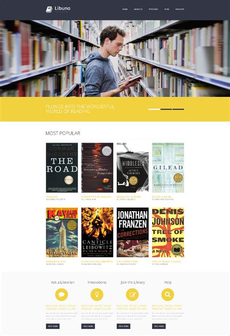 Online Library Website Templates Themes Free