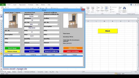 Create Stock Program With Pictures In Excel Itself The