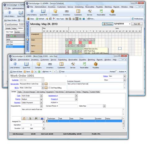 ServiceLedger Service Management Software Service