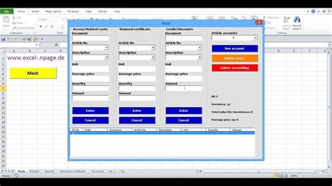 Stock Program In Excel VBA Itself Create Create Excel