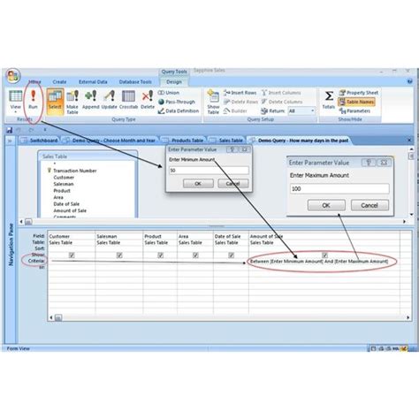 How To Calculate With A Microsoft Access Parameter Query