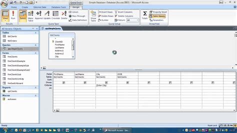 Creating A Parameter Query In Microsoft Access YouTube