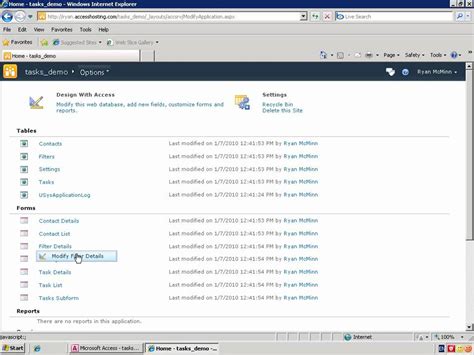 Tutorial Publish A Access Database To The Web YouTube