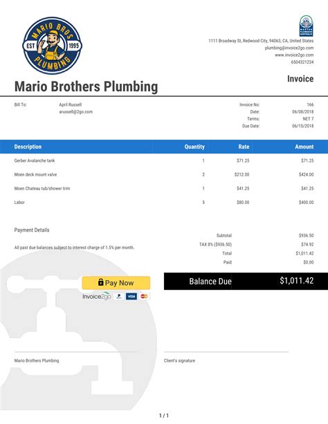 How To Create A Professional Invoice Sample Invoice