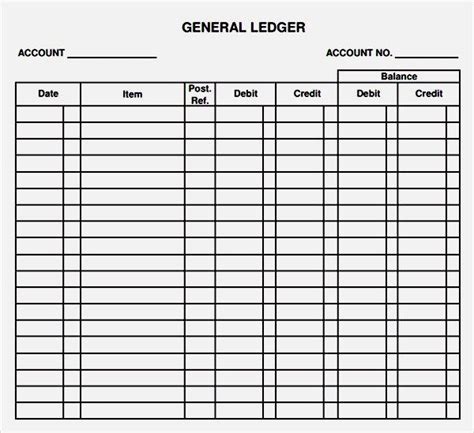 Free Small Business Ledger Template EmetOnlineBlog