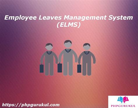 Employee Leaves Management System In Php ELMS PHPGurukul