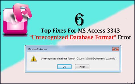 Top Fixes For MS Access Unrecognized Database