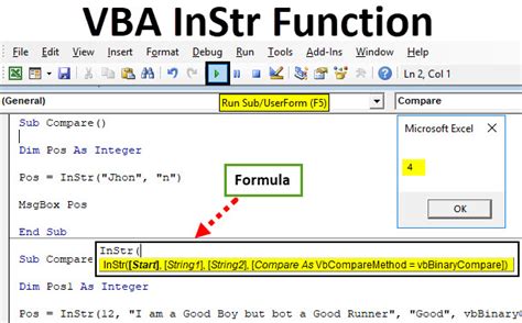 VBA InStr Function How To Use Excel VBA InStr Function