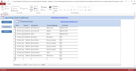 Download Small Business Accounting Cashbook Access