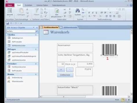 Create A Small Online Shop MS Access Teil