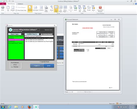 Customer Accounting And Billing Statements Software For