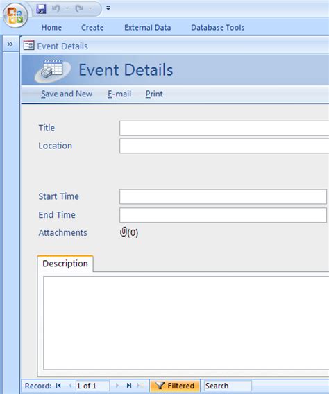 Event Management Database Template Free Business