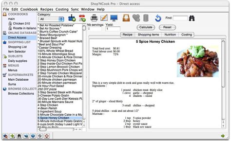 Shop NCook User S Manual Direct Access Recipe Database