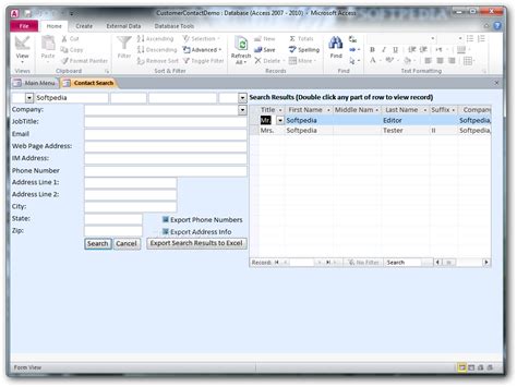 Download Access Customer Contact Database