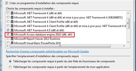 Add Microsoft Access Database Engine As Prerequisites