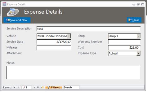 Vehicle Maintenance Database Template Maintenance Database