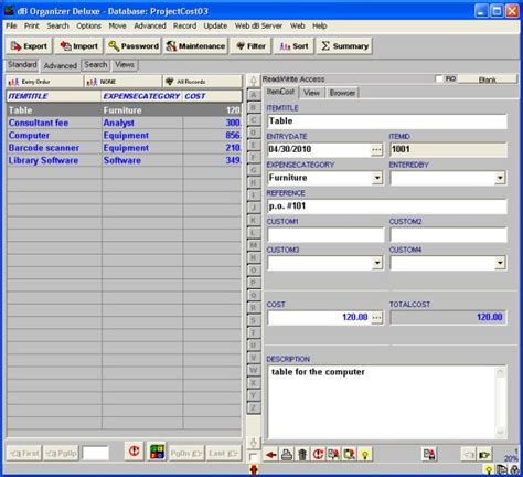 Project Cost Tracking Organizer Deluxe Simple Project