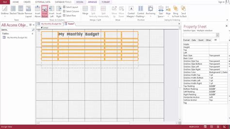 MY MONTHLY BUDGET DATABASE PART YouTube