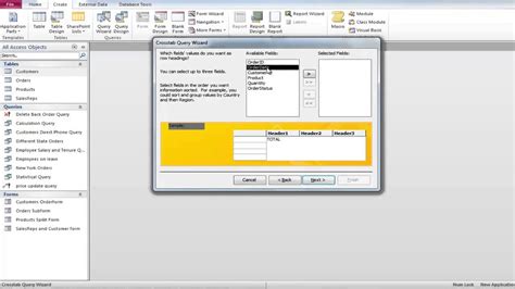 How To Create A CrossTab Query In Microsoft Access YouTube