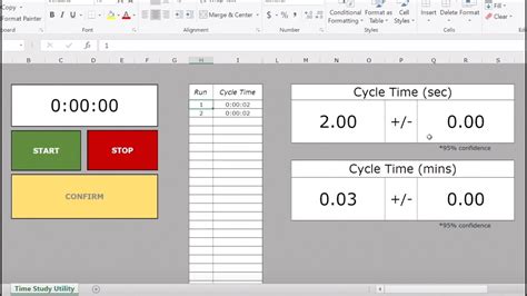 Excel Time Study Template Download Link YouTube