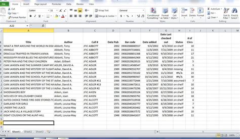 Using Excel With Collection Development Awful Library Books