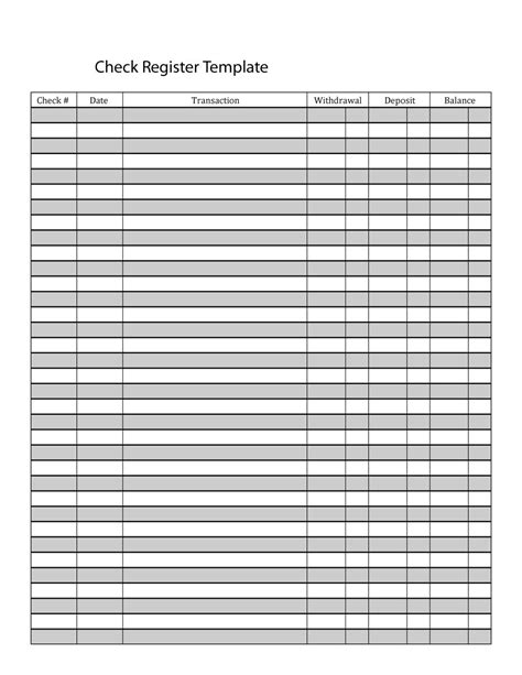 Blank Check Register Template Charlotte Clergy Coalition