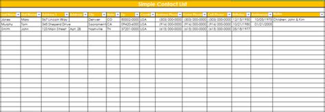FREE Customer Contact List Templates Word Excel PDF