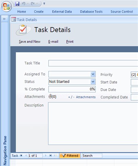 Free Task Management Access Database MS Access Templates