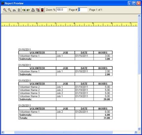 Free Volunteer Track Hours Database Template For Organizer
