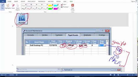 Acoounting Fixed Assets Management Database With MS