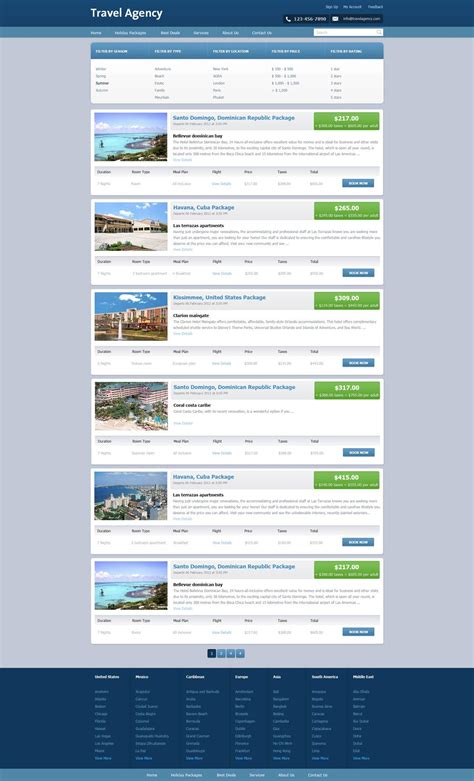 Free Travel Agency Website Template Travel Website