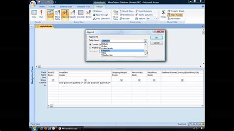 Creating An Append Query In Microsoft Access YouTube