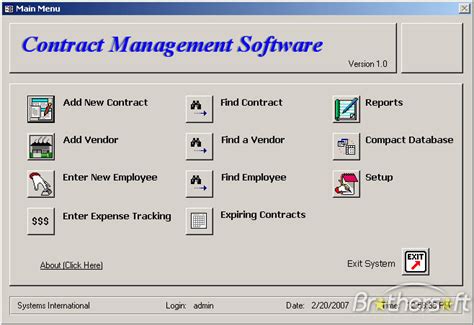 Microsoft Access Contract Management Database Template