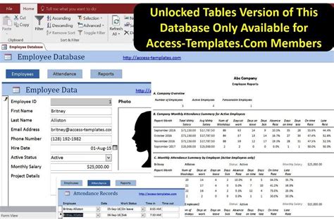 Employee Attendance Tracker For Small Business In Access