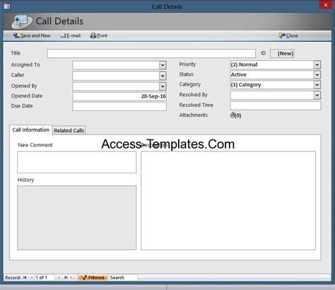 Call Tracking And Monitoring Access Database Template