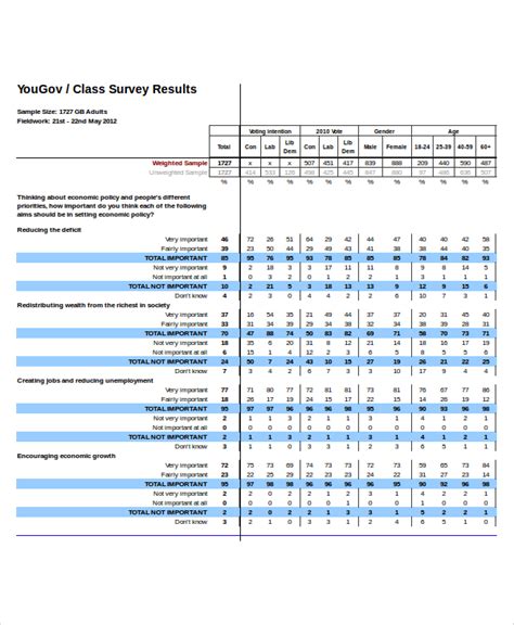 Excel Survey Template Template Business