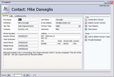 Sales Contact Management Database Template Free Business