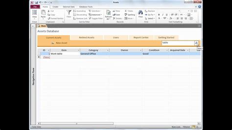 Microsoft Office Access Use The Assets Web Database