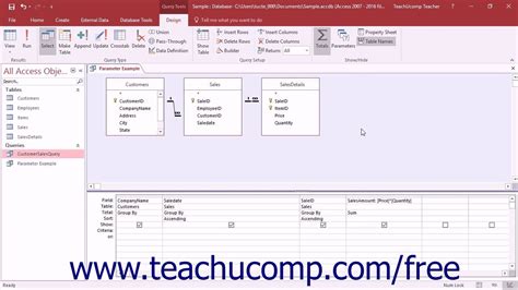Access Tutorial Parameter Queries Microsoft Training