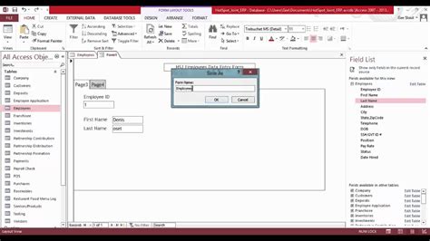High Speed Business Employee Data Entry Database Using Ms