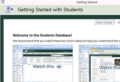 Desktop Student Database Template For Access