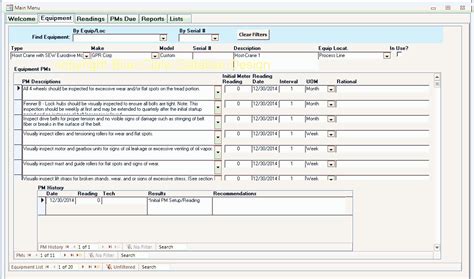 Preventive Maintenance Template