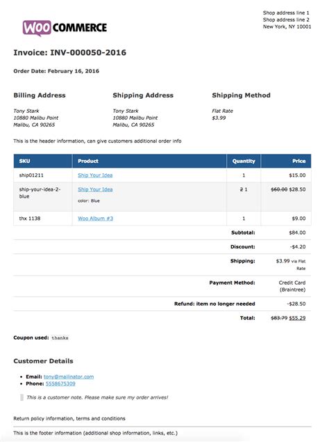 WooCommerce Print Invoices And Packing Lists Rewrite